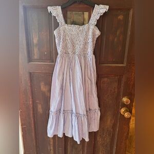 J. Crew Kids Dress in Blue and White Stripes